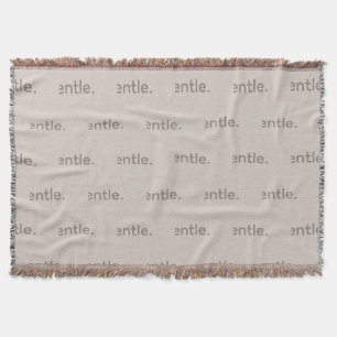 Gentle Repeated Word Pattern Cozy, Calm & Soft  Throw Blanket