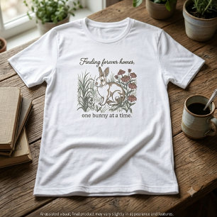 Gentle Sage Botanical Rabbit Rescue Illustration Tri-Blend Shirt