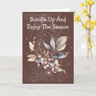 Gentle Snowfall Florals Winter Card