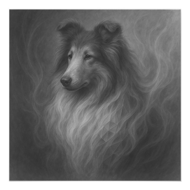 Gentle Soul — Collie Portrait by GeoWild Designs Photo Print (Front)