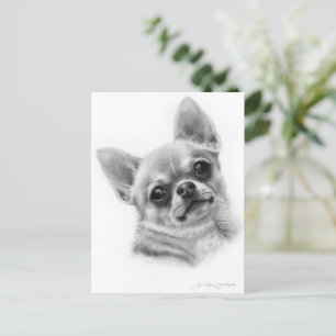 Gentle Soul-Hand Painted Chihuahua Art Postcard