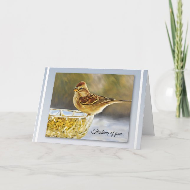 Gentle Sparrow - Thinking of You Card (Front)