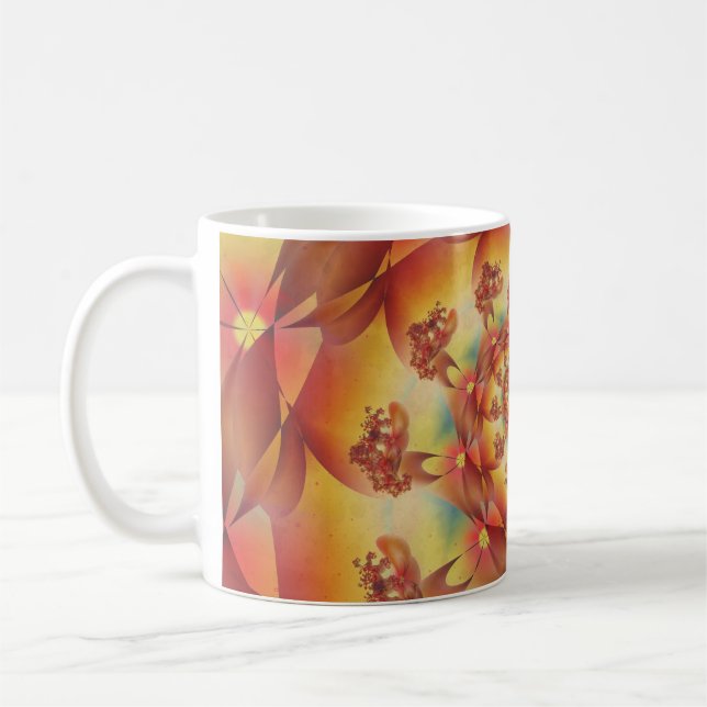 Gentle Summer Spiral Fractal Coffee Mug (Left)