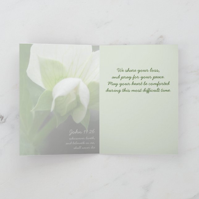 Gentle Sympathy Card with Bible Verse (Inside)