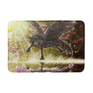 Gentle Touch~winged unicorn Bath Mat