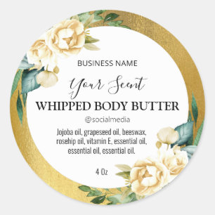 Gentle Vintage Styled Gold Body Butter Labels