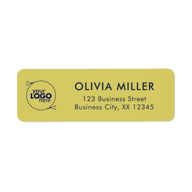 Gentle Warm Yellow - Business Return Address Label (Front)