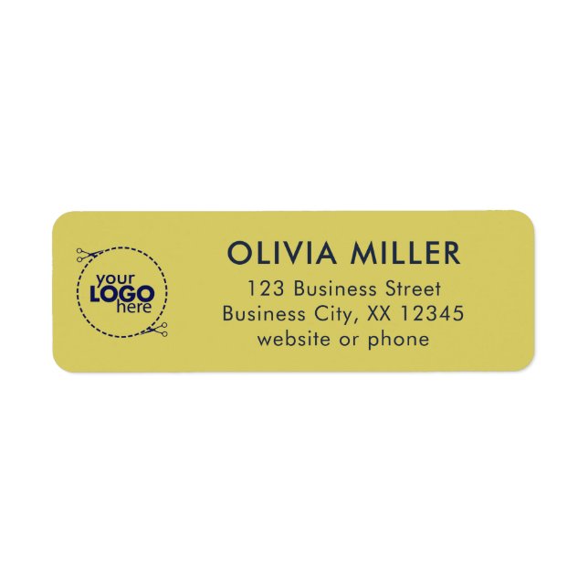 Gentle Warm Yellow Business Return Address Label (Front)