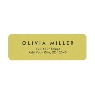Gentle Warm Yellow - Classic Address Label