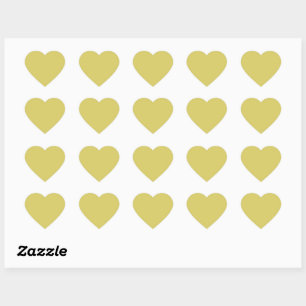 Gentle Warm Yellow Cute Heart Sticker