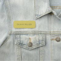 Gentle Warm Yellow Minimalist Name Tag
