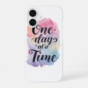 Gentle Watercolor Motivational Message iPhone 16 Case