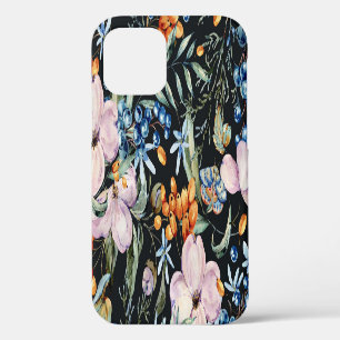 Gentle Watercolor: Pink Floral Berries iPhone 12 Case