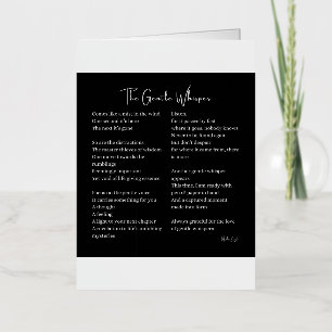 Gentle whisper encouragement poem foil greeting card
