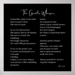 Gentle whisper encouragement poem poster wall art 