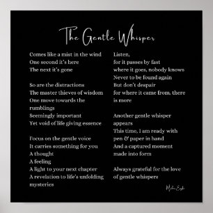 Gentle whisper encouragement poem poster wall art 