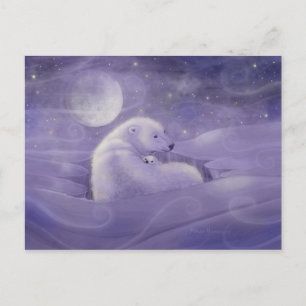 Gentle Winter Polar Bear Postcard