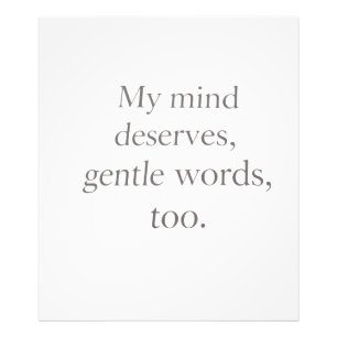 Gentle Words Self-Care Quote  Photo Print