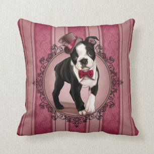 Gentleman Boston Terrier Cushion