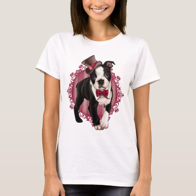 Gentleman Boston Terrier T-Shirt (Front)