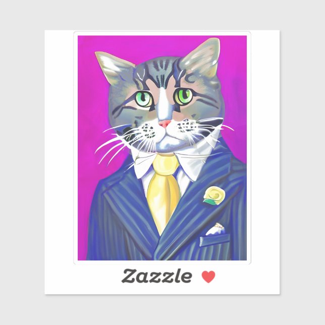Gentleman Cat in a Suit and Tie (Sheet)