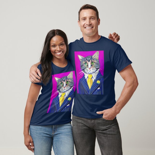Gentleman Cat in a Suit and Tie T-Shirt (Unisex)