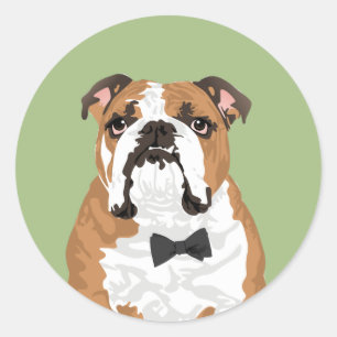 Gentleman English Bulldog Sticker for Dog Lovers