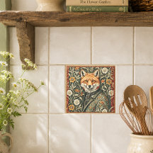 Gentleman Fox in Evening Attire Vintage Woodland