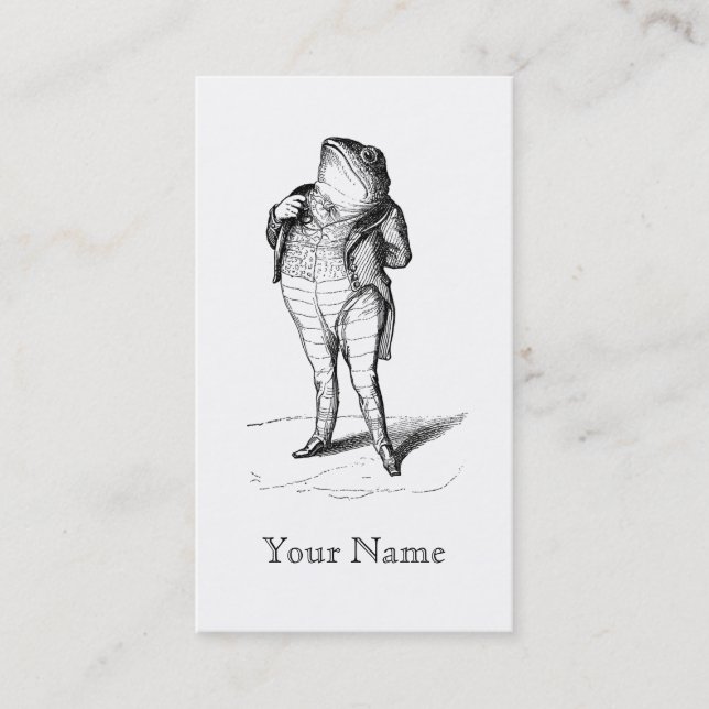Gentleman Frog In Coat Tails Business Card (Front)