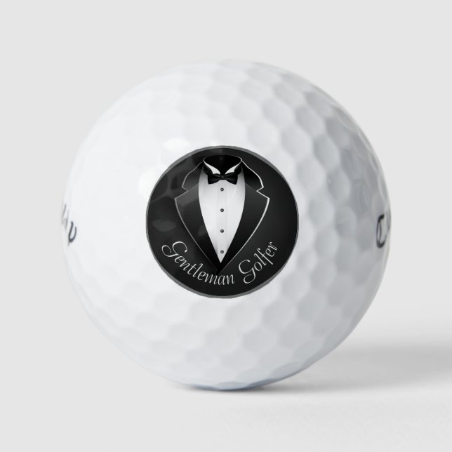 Gentleman Golfer Tuxedo Golf Balls (Front)