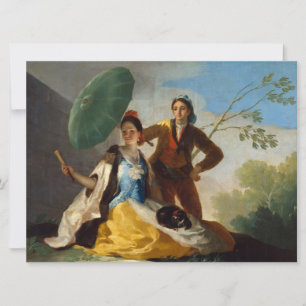 Gentleman Holding a Parasol for a Spanish Lady Card