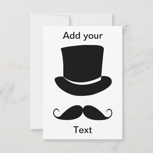Gentleman Moustache invitation (Front)