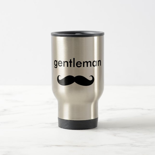 gentleman mustashe travel mug (Center)