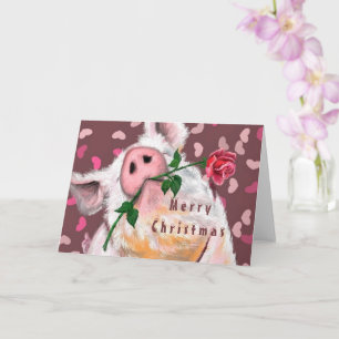 Gentleman Pig - Love - Merry Christmas Card