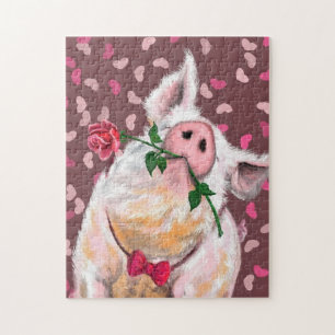 Gentleman Pig - Romantic - Jigsaw Puzzle