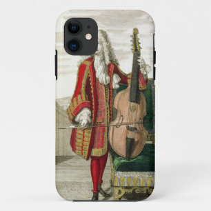 Gentleman playing the cello, published c.1688-90 ( iPhone 11 case