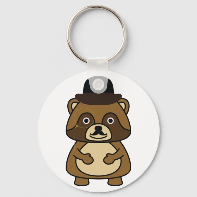 Gentleman Racoon Key Ring (Front)