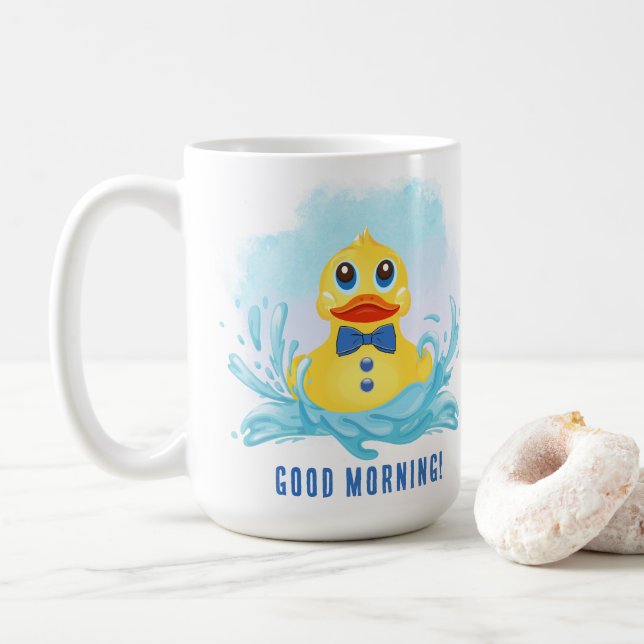 Gentleman Rubber Duck Coffee Mug (With Donut)