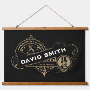 Gentleman’s Victorian Barbershop  Hanging Tapestry
