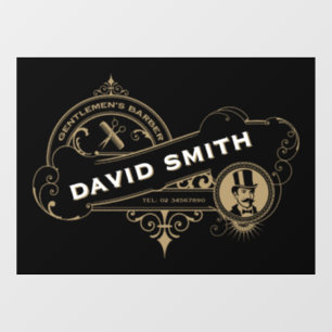 Gentleman’s Victorian Barbershop  Window Cling
