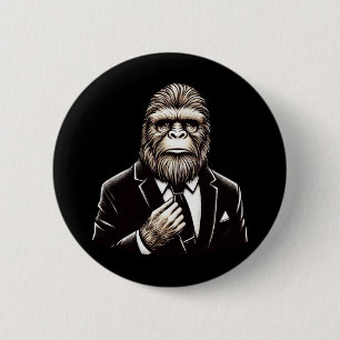 Gentleman Sasquatch - Funny Bigfoot 6 Cm Round Badge