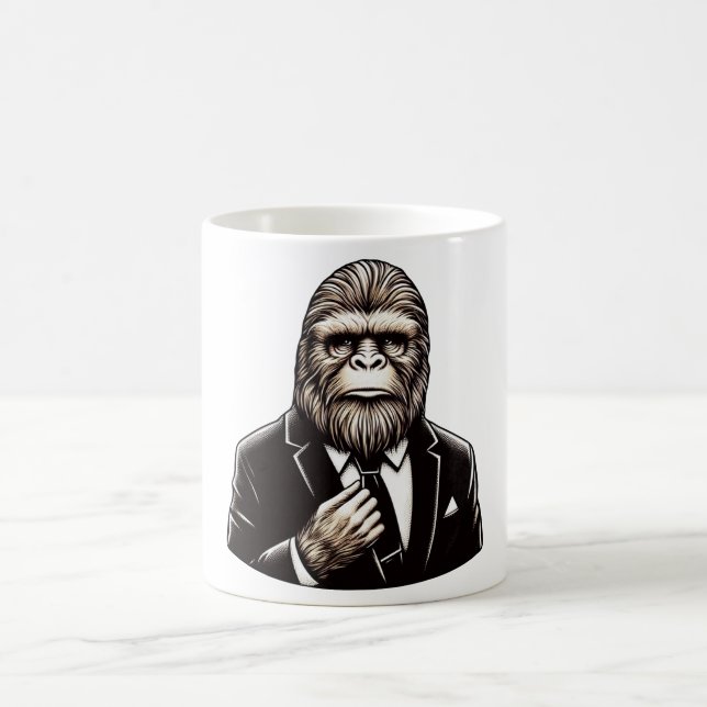 Gentleman Sasquatch - Funny Bigfoot Coffee Mug (Center)
