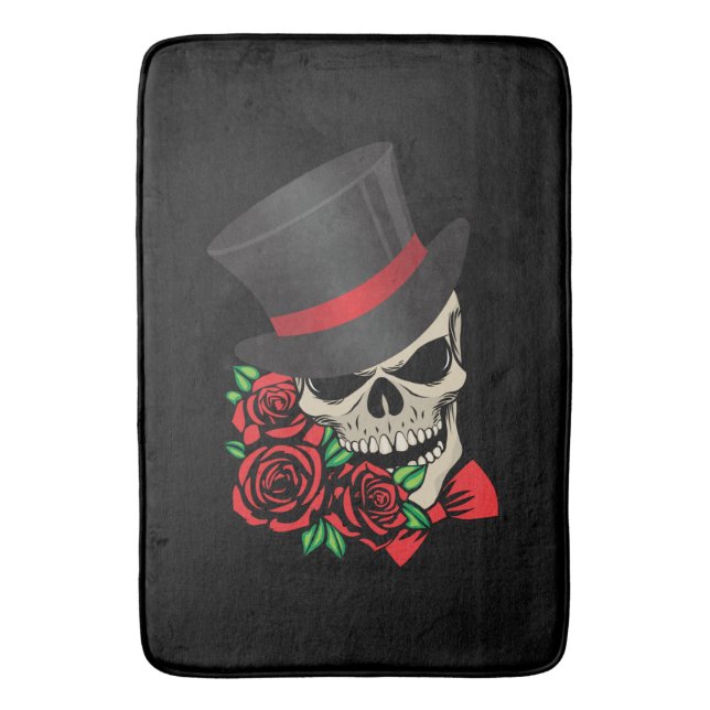 Gentleman Skull Bath Mat (Front Vertical)