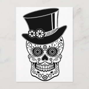 Gentleman Sugar Skull Postcard