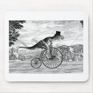 Gentleman T-Rex's Sunday Ride Mouse Mat
