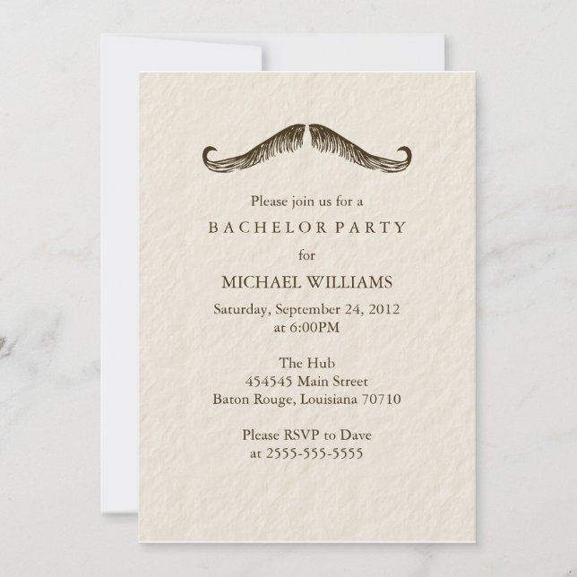 Gentleman's Bachelor Party (Today's Best Award) Invitation (Front)