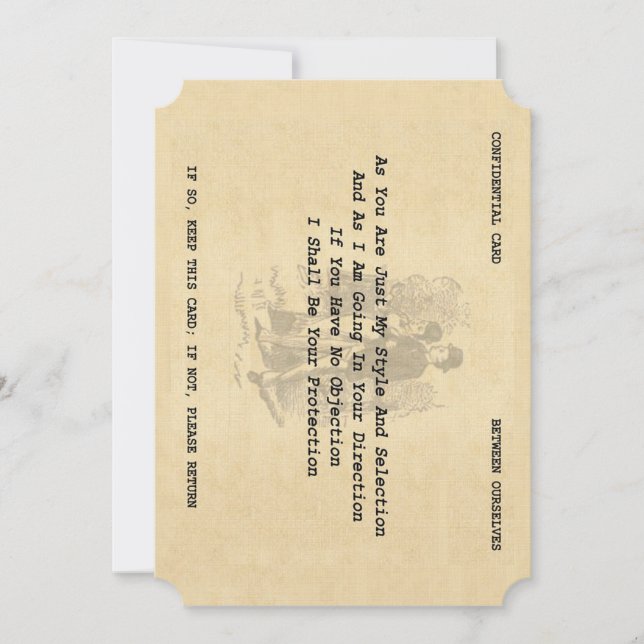 Gentleman's Flirtation Card (Bracket 5" x 7") (Front)