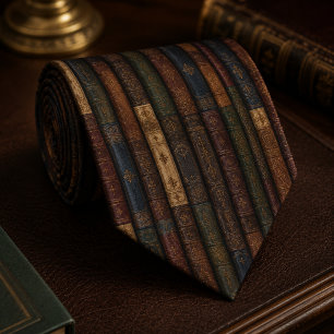 Gentleman's Library Vintage Leather Book Tie