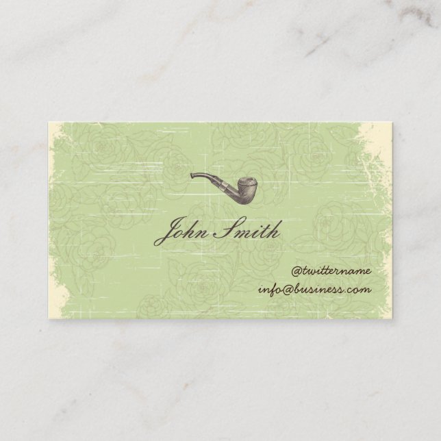 Gentleman's Pipe Calling Card business card v2 (Front)