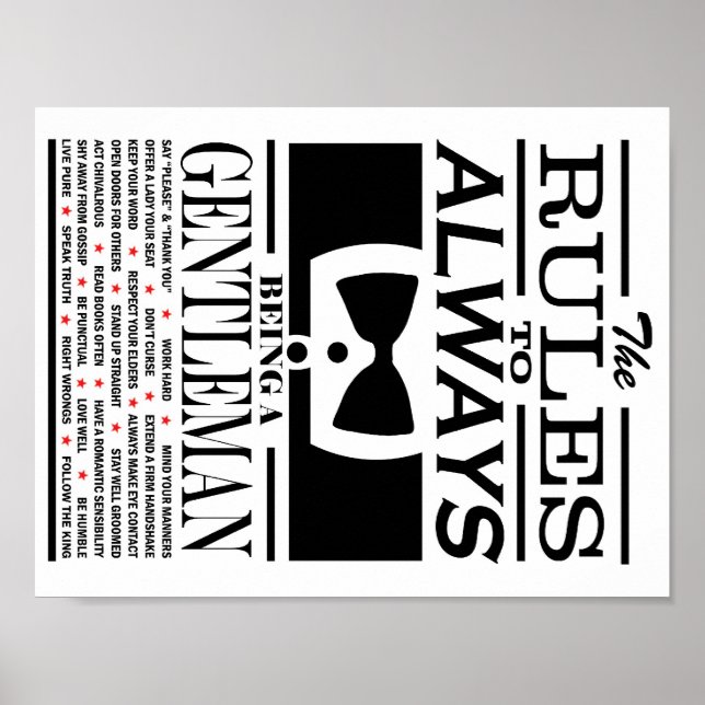 Gentleman's Poster (Front)